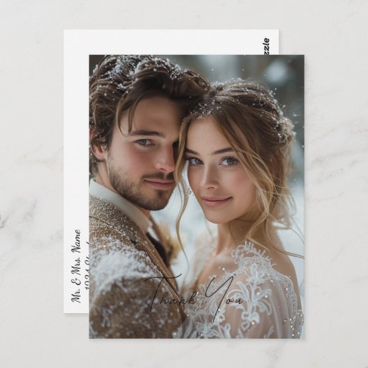 Dank u, aangepaste foto briefkaart (Voorkant / Achterkant)