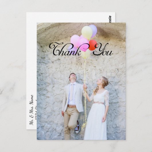 Dank u, aangepaste foto briefkaart (Voorkant / Achterkant)