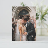 Dank u Aangepaste Foto Trouwkaart Bedankkaart (Staand voorkant)