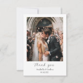 Dank u Aangepaste Foto Trouwkaart Bedankkaart (Voorkant)