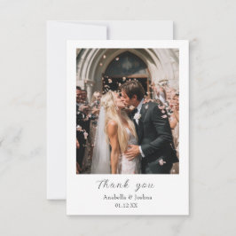 Dank u Aangepaste Foto Trouwkaart Bedankkaart
