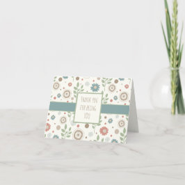 Dank u Aangepaste Inspirivity Floral Notecard Kaart