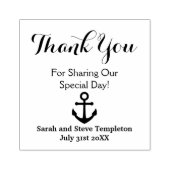 Dank u aangepaste nautische bruiloft rubberen stem rubberstempel (Afrduk)