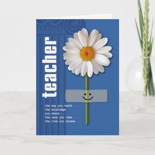 Dank u Aangepaste Wenskaarten voor docenten Bedankkaart (Voorkant)