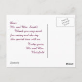 Dank u aanpasbaar briefkaart (Achterkant)