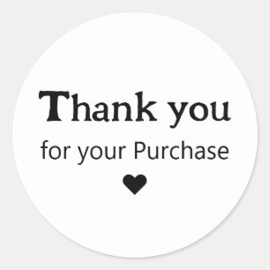 Dank u aanpasbare sticker, zet jouw tekst ronde sticker