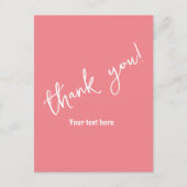 Dank u, aanpasbare tekst briefkaart (Voorkant)