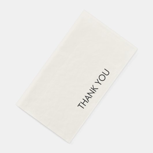 Dank U Aanpasbare Tekst Eenvoudige Sjabloon Ecru Servet (Hoek)