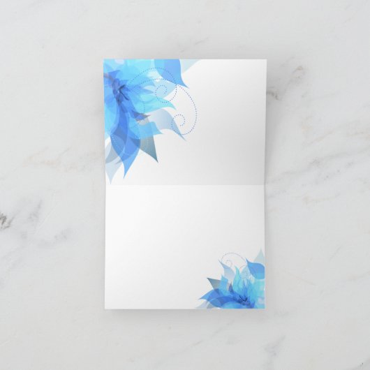 Dank u Abstract Bloemen Fancy Manuscript Bedankkaart (Binnen)