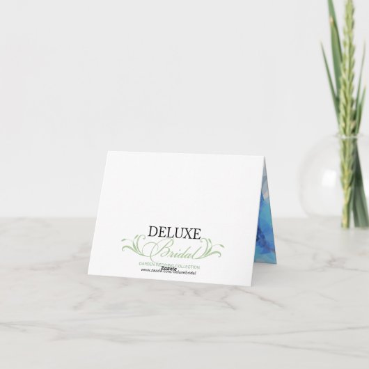 Dank u Abstract Bloemen Fancy Manuscript Bedankkaart (Achterkant)