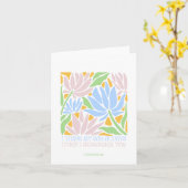 Dank u Abstracte Bloemen Kaart Bijbelvers Kaart (Gele Bloem)