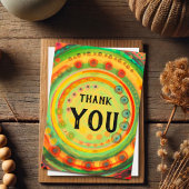 Dank u Abstracte kleurrijke vrolijke pret Bedankkaart