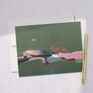 Dank u Abstracte kunstschilderkunst Notitiekaartje