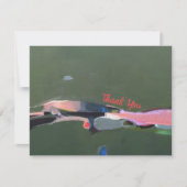 Dank u Abstracte kunstschilderkunst Notitiekaartje (Voorkant)