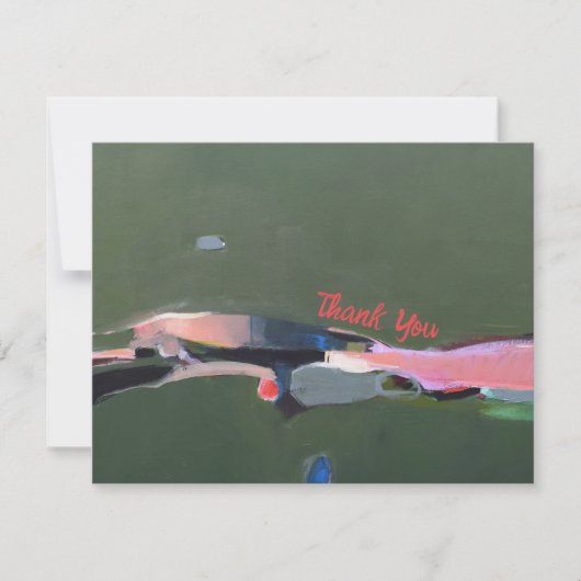 Dank u Abstracte kunstschilderkunst Notitiekaartje (Voorkant)