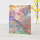 Dank u Abstracte Verf en Bloemen Kaart (Gele Bloem)