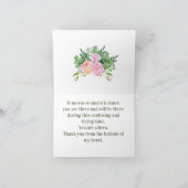 Dank u, ademhalingstherapeut,  Roos swag Bedankkaart (Binnen)