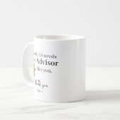 Dank U Adviseur — Aangepaste naam Koffiemok (Voorkant links)