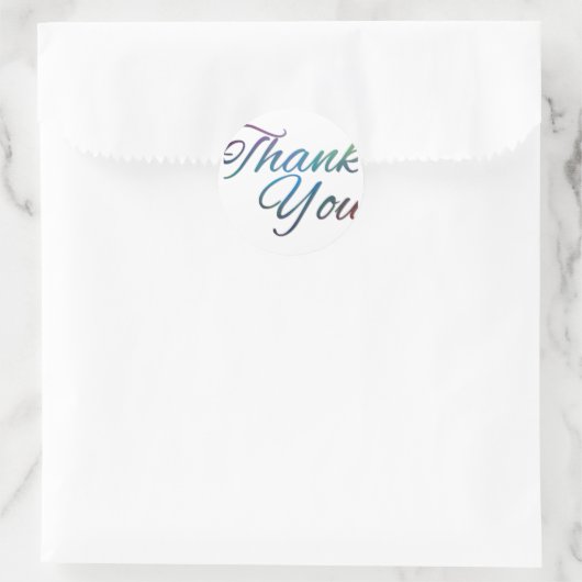 Dank u Afbeeldingen Ronde Sticker (Tas)