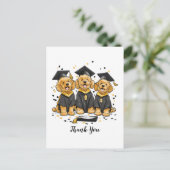 Dank U Afstudeer Goldendoodle Honden Briefkaart (Staand voorkant)