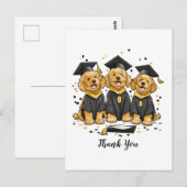 Dank U Afstudeer Goldendoodle Honden Briefkaart (Voorkant / Achterkant)