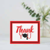 Dank u Afstudeerder Pet Red en Black Briefkaart (Staand voorkant)
