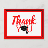 Dank u Afstudeerder Pet Red en Black Briefkaart (Voorkant)