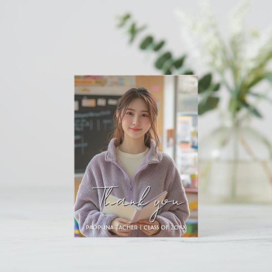 Dank u afstudeertraditie foto 2 ansichtkaart briefkaart (Staand voorkant)