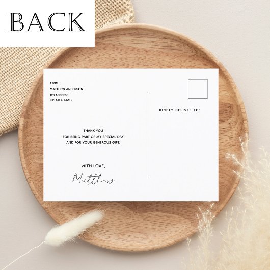 Dank u afstuderen 2022 zwart goud briefkaart