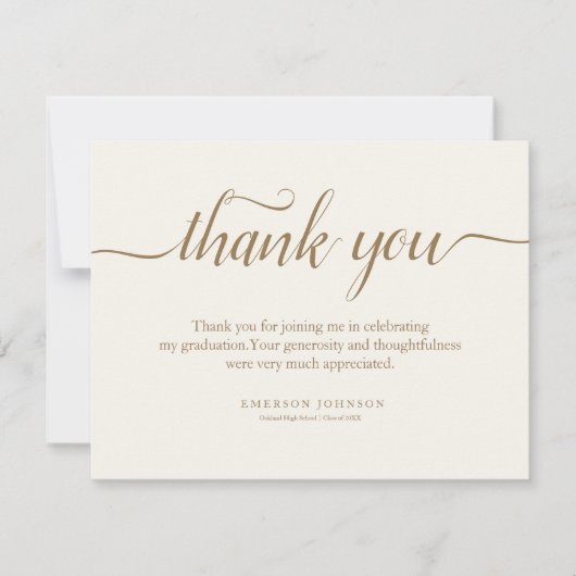 Dank u Afstuderen Dank u Kaart Nota (Voorkant)