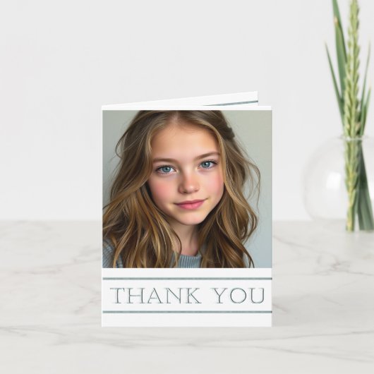 Dank u Afstuderen eenvoudige pastelgroen Bedankkaart (Voorkant)