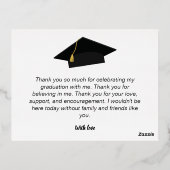 Dank u Afstuderen Folie Feestdagen Briefkaart (Achterkant)