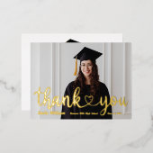 Dank u Afstuderen Folie Feestdagen Briefkaart (Voorkant / Achterkant)