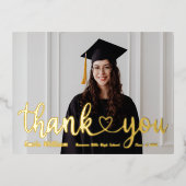 Dank u Afstuderen Folie Feestdagen Briefkaart (Voorkant)