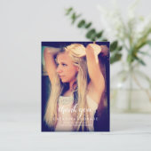 Dank u Afstuderen foto middelbare school kalligraf Briefkaart (Staand voorkant)