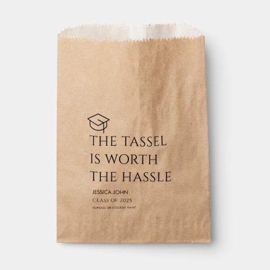Dank u Afstuderen Party Treats Afstuderen Kraft Bedankzakje (Voorkant)
