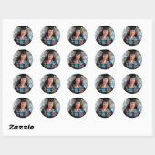 Dank u Afstuderen Photo Modern Ronde Sticker (Vel)