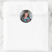 Dank u Afstuderen Photo Modern Ronde Sticker (Tas)