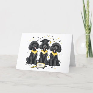 Dank u Afstuderen Standaard Poedel Honden Bedankkaart