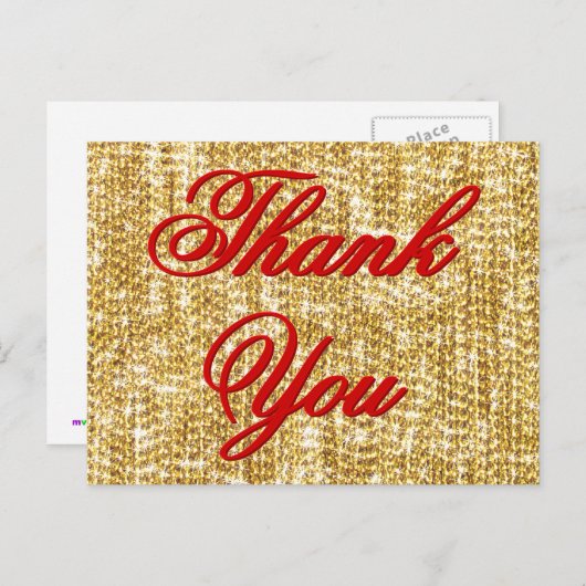 Dank u - al het goud in de wereld briefkaart (Voorkant / Achterkant)