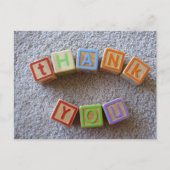 Dank u - Alfabet Blocks Briefkaart (Voorkant)