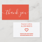 dank u alzheimers geduld hand uit kaarten visitekaartje (Voorkant / Achterkant)