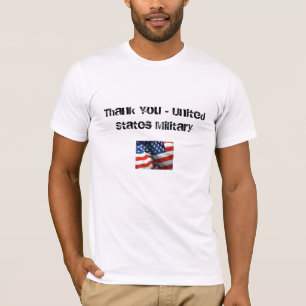 Dank u - Amerikaanse militaire vlag T-shirt