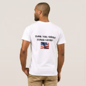 Dank u - Amerikaanse militaire vlag T-shirt (Achterkant volledig)