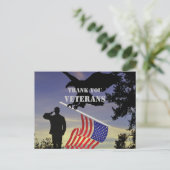 Dank u Amerikaanse vlag Adelaar Briefkaart (Staand voorkant)