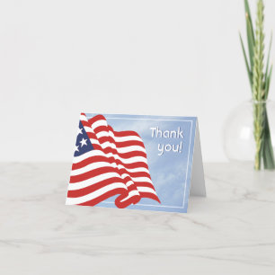 Dank u - Amerikaanse vlag Illustratie - 4 juli Bedankkaart