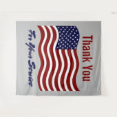 Dank u Amerikaanse vlag veteranen foto achtergrond Wandkleed (Voorkant (horizontaal))
