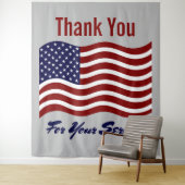Dank u Amerikaanse vlag veteranen foto achtergrond Wandkleed (In situ)
