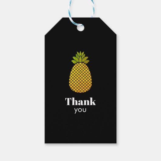 Dank u ananas cadeaulabel (Voorkant)