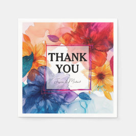 Dank U Anemone Dreamscape Bruiloft Servet